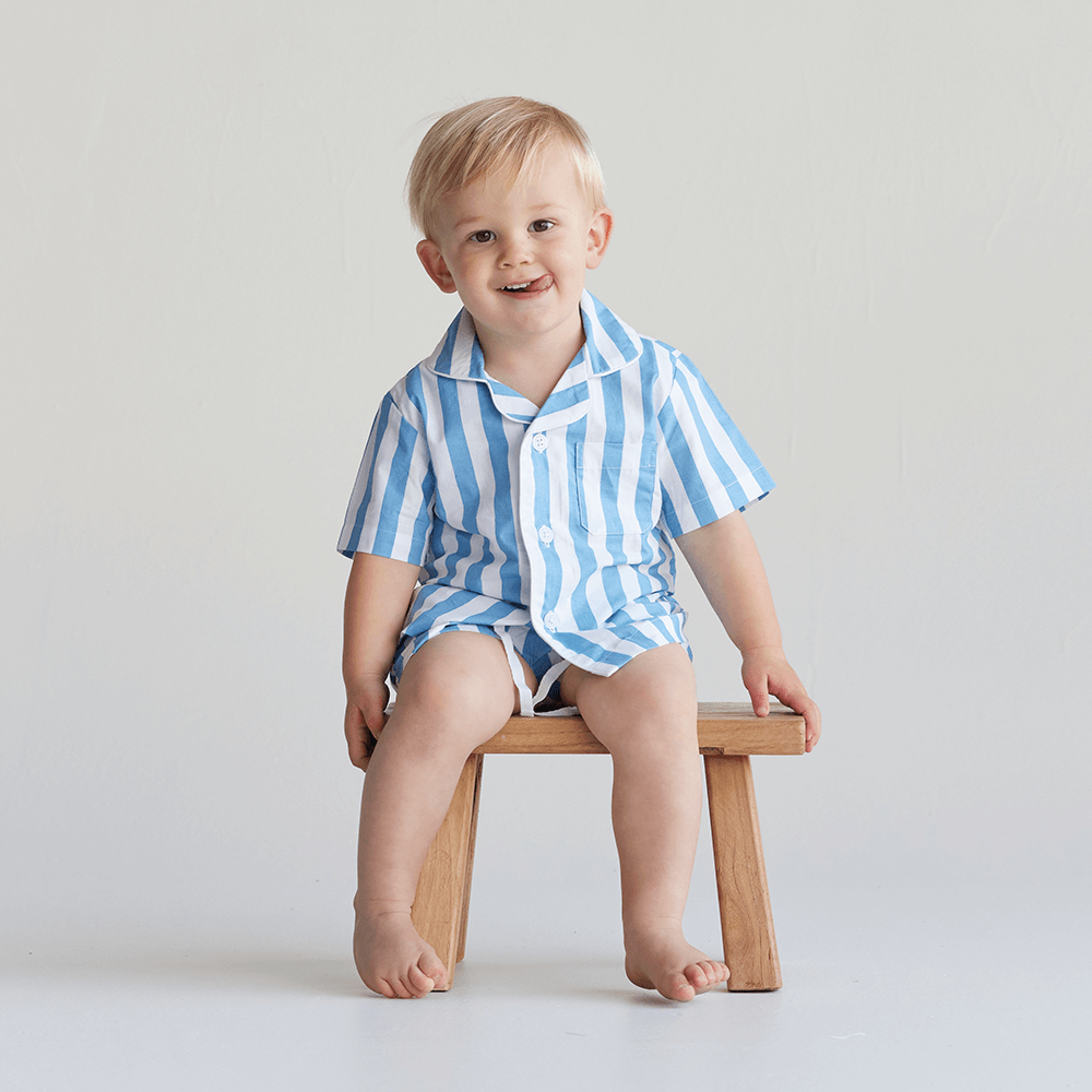Piccolo Pyjama Short Set - Sky Blue