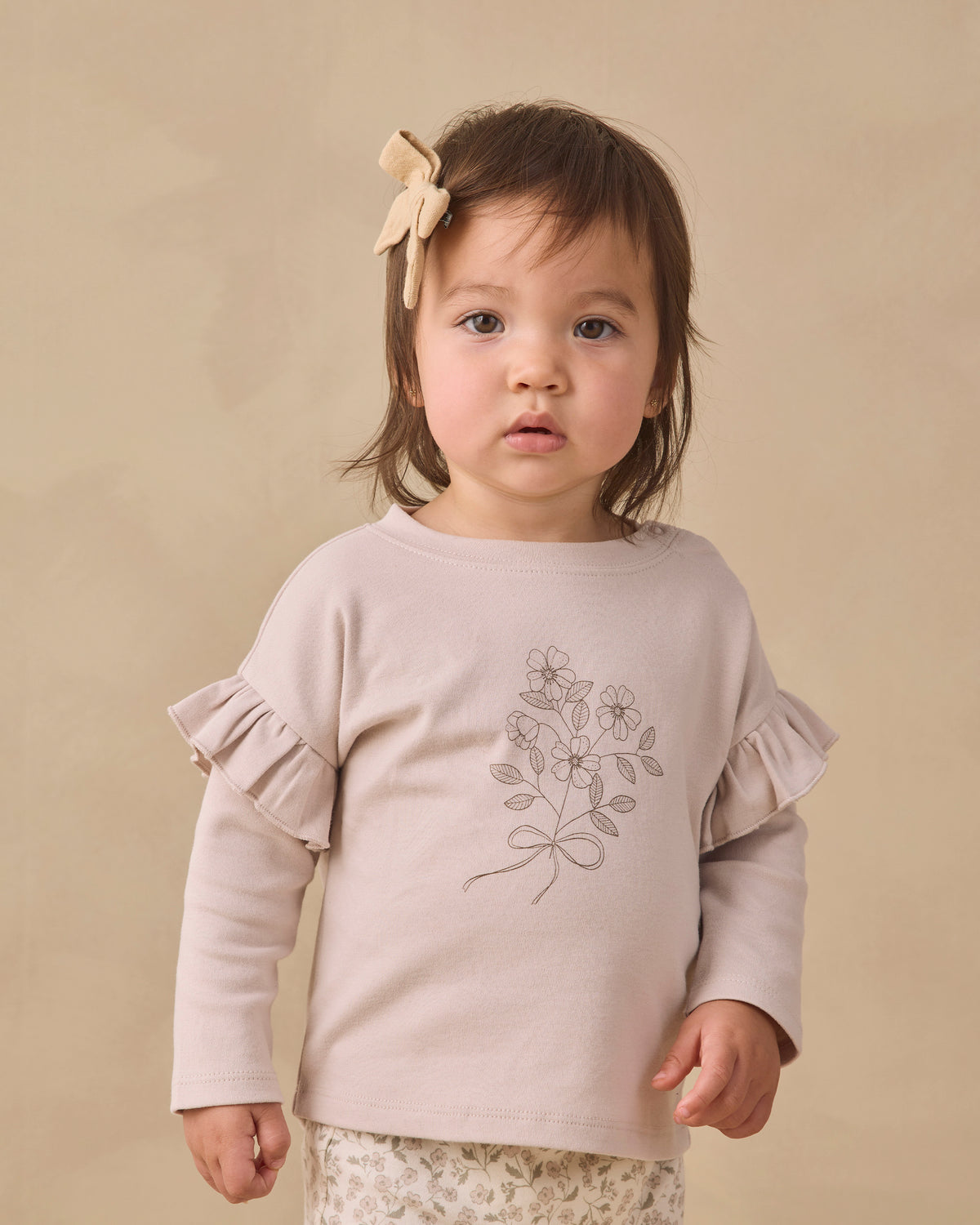 Ruffle Long Sleeve Tee Fleur