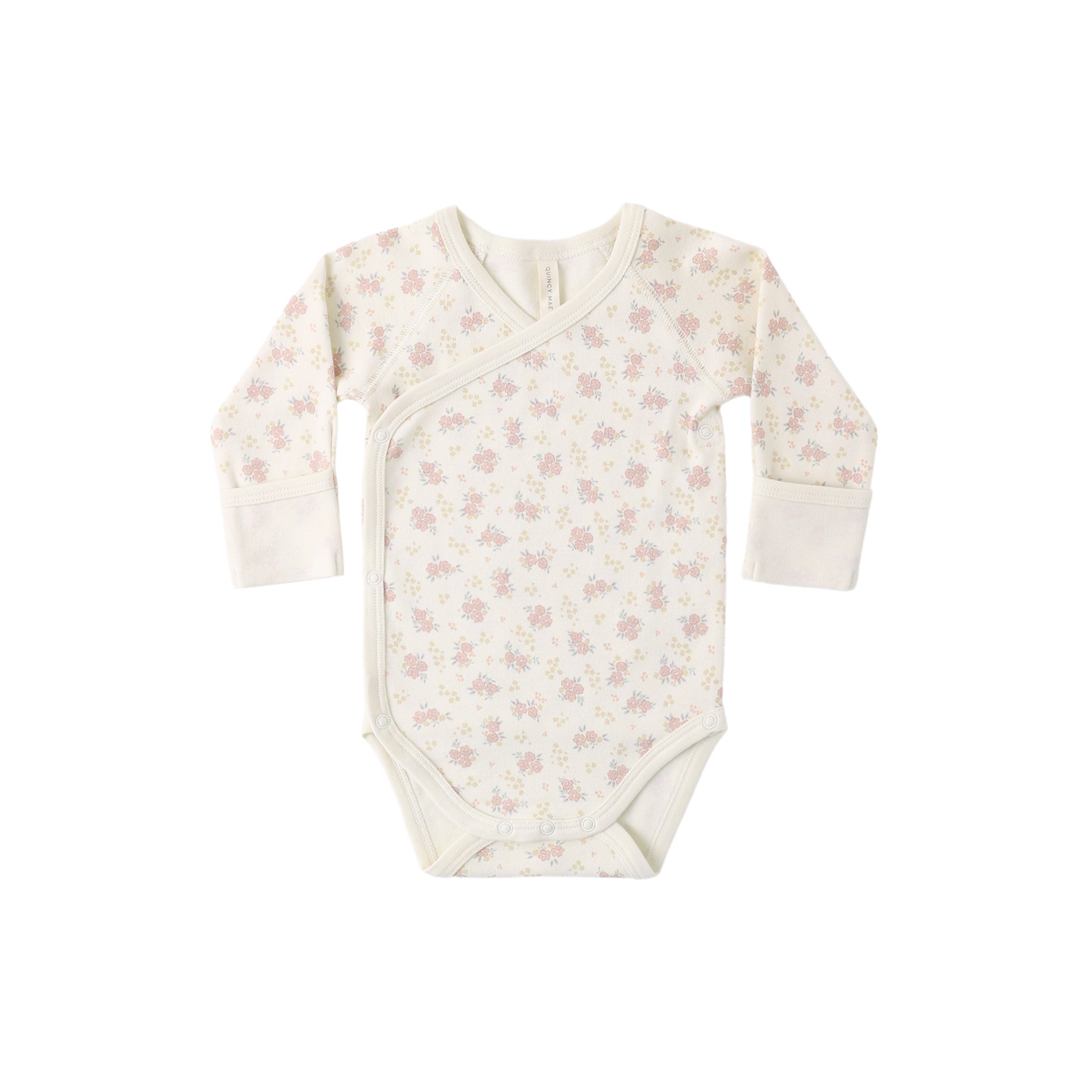 Quincy Mae Side Snap Bodysuit - Flower Field