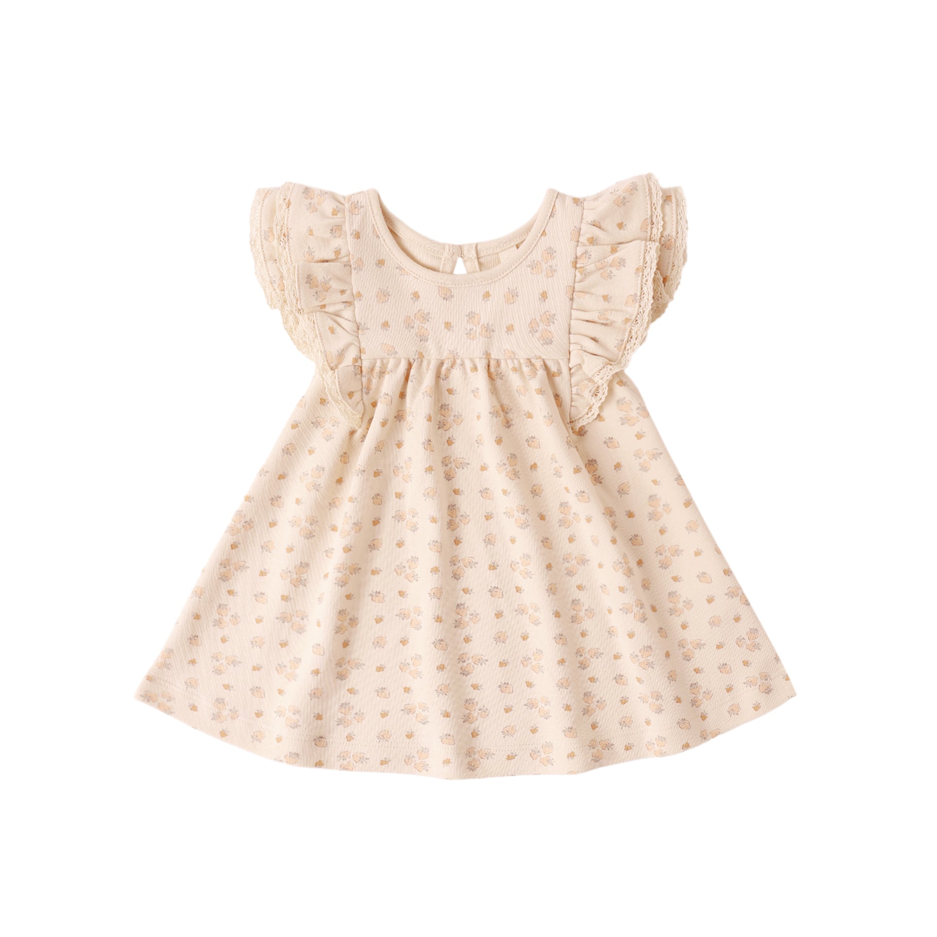 Quincy Mae Flutter Dress - Strawberries