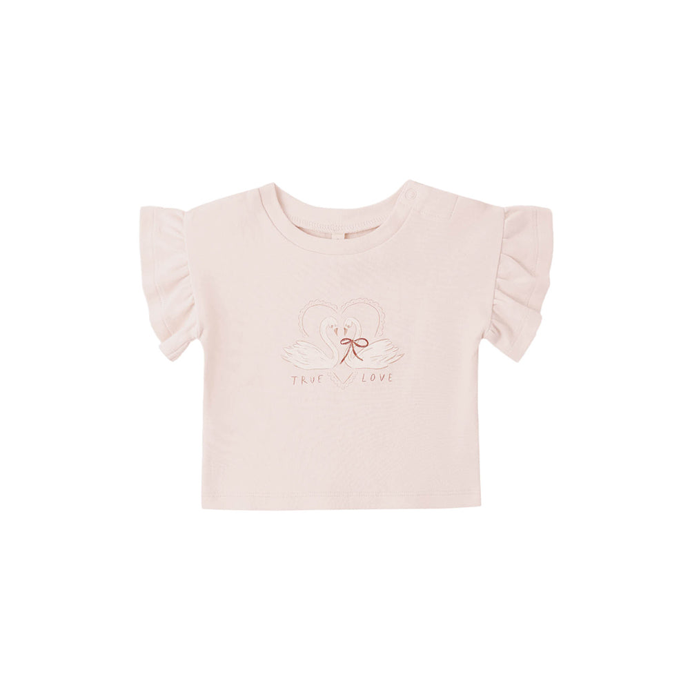 Quincy Mae Flutter Tee - Swan
