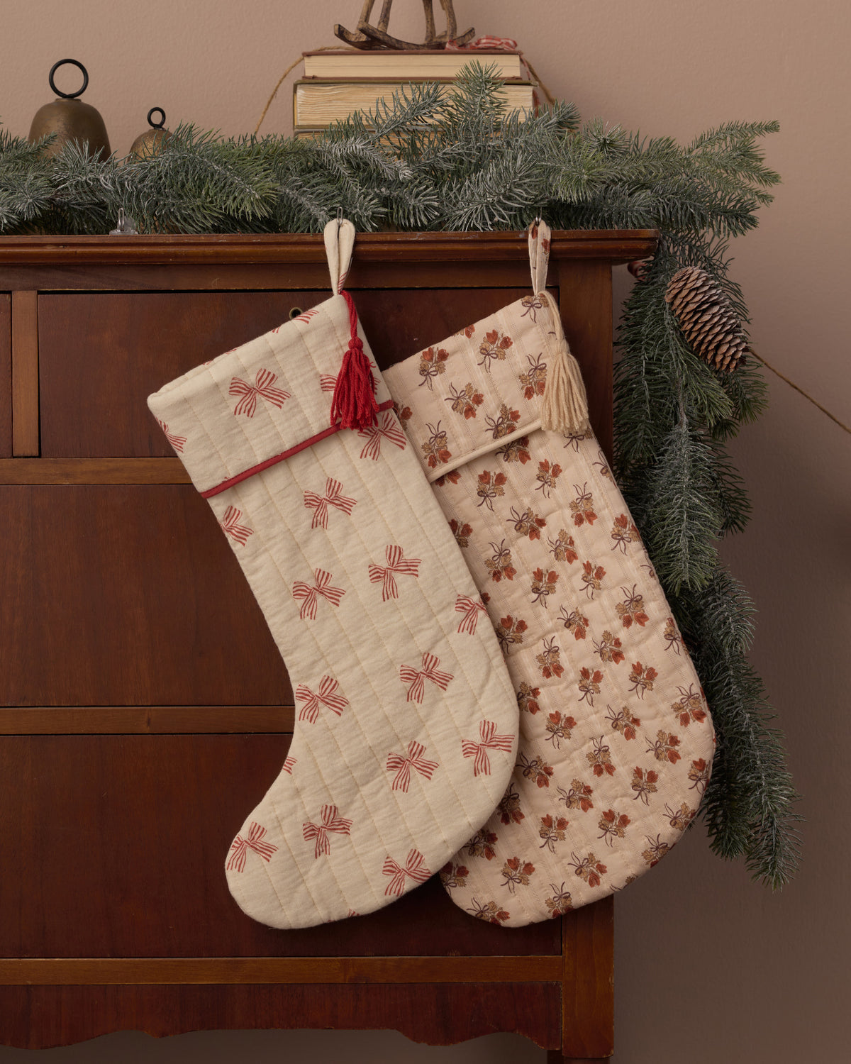 Christmas Stocking Peppermint Bows