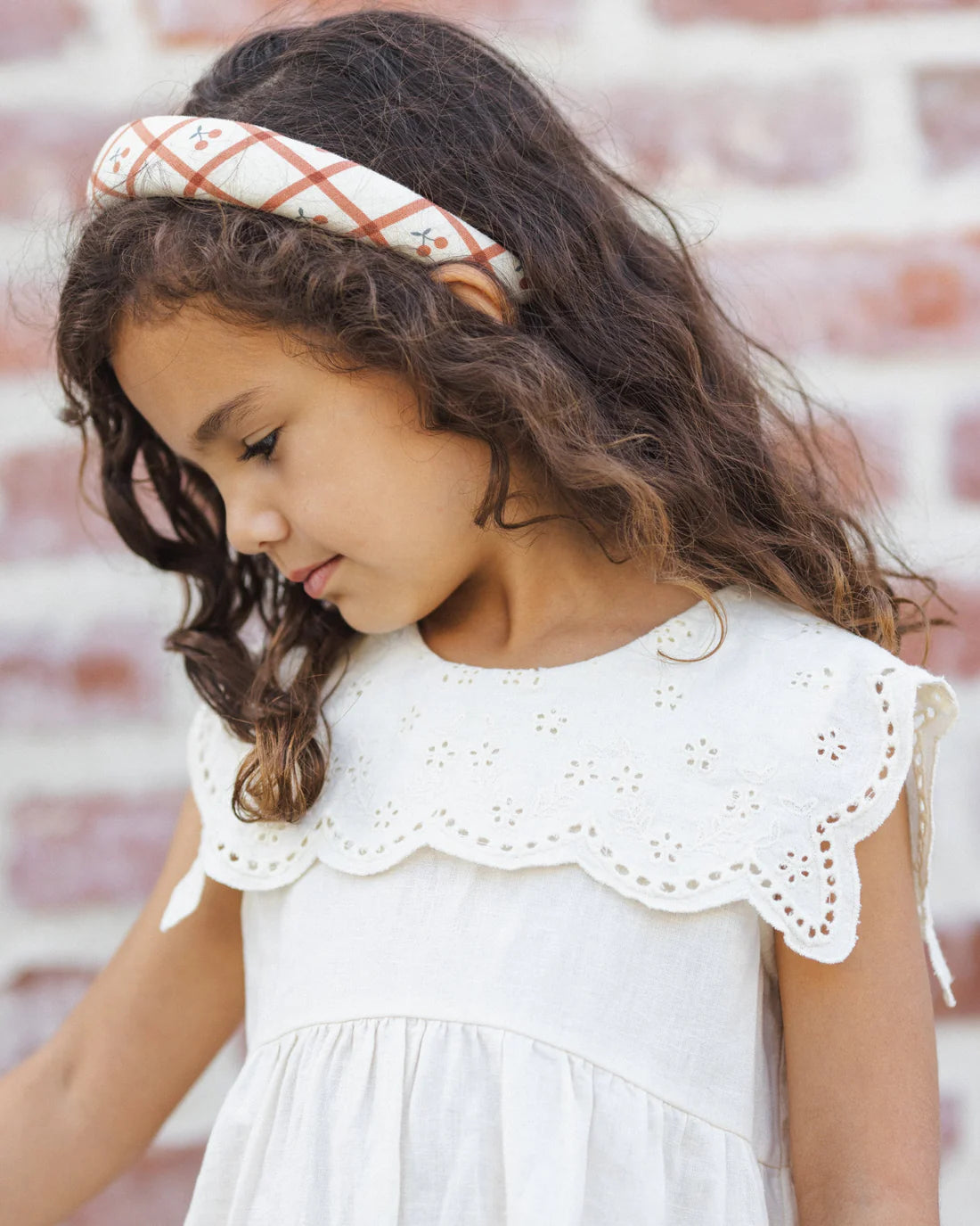 Rylee + Cru Padded Headband - Cherry Check