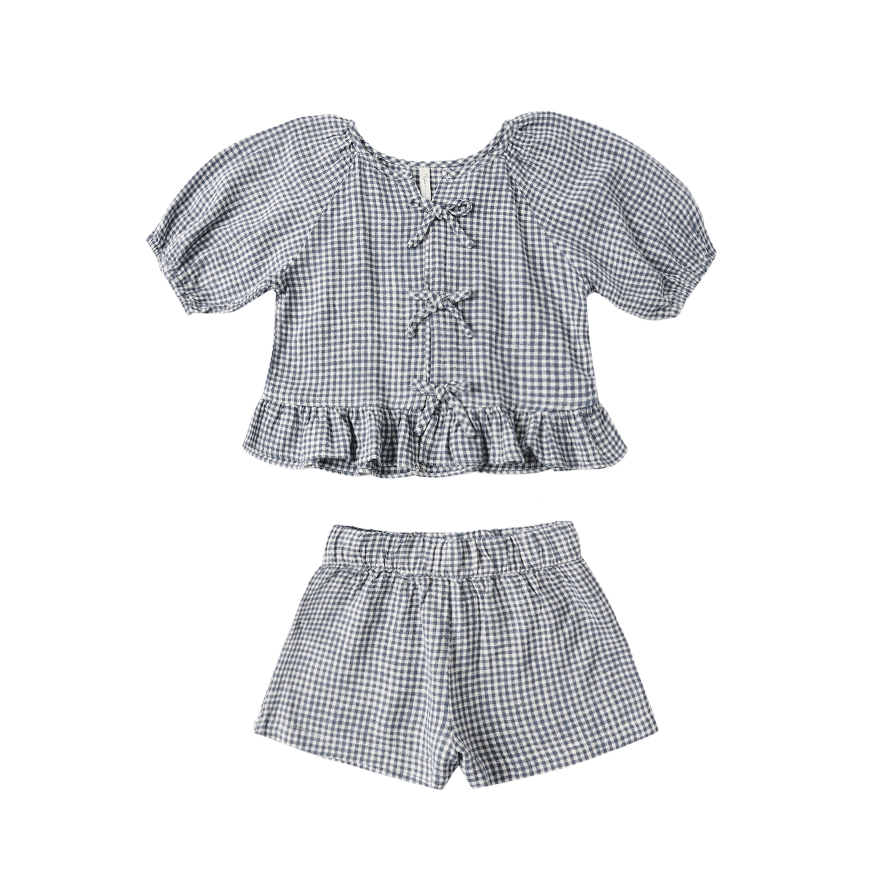 Rylee + Cru Juniper Set - Marine Gingham