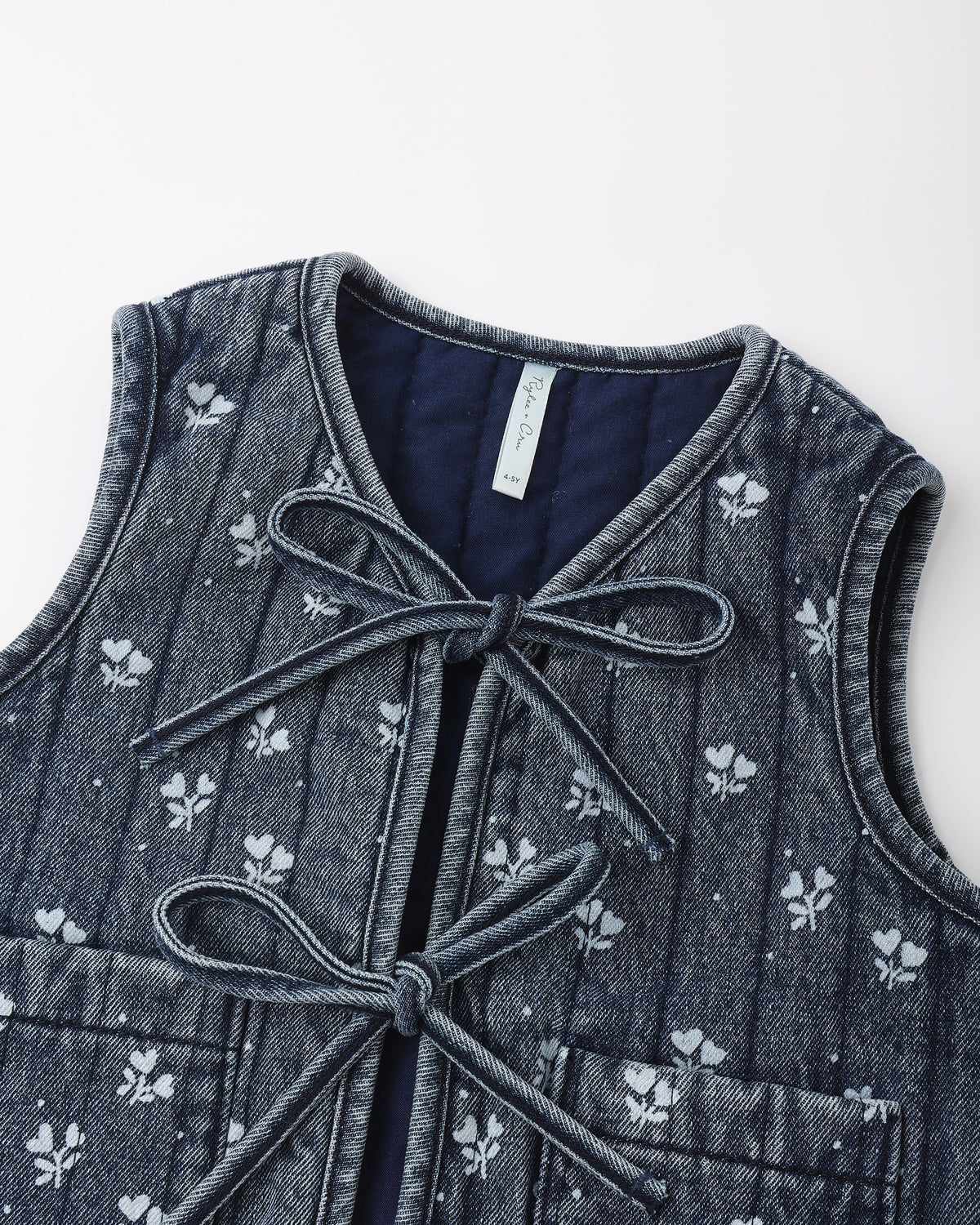 Denim Vest - Heart Ditsy