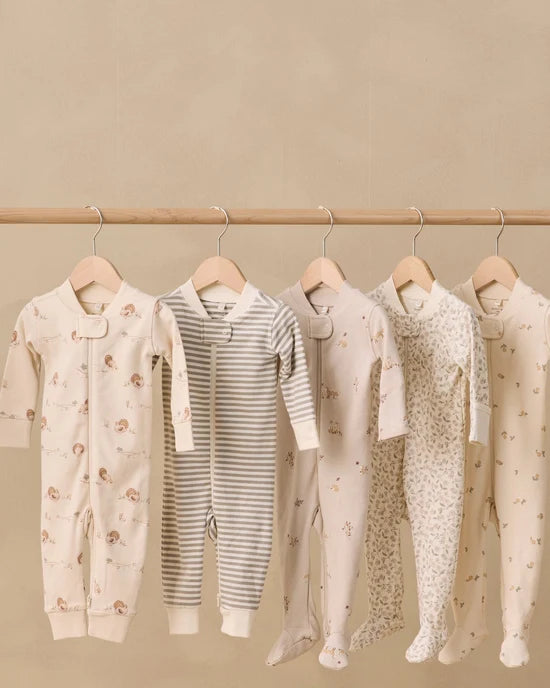 Zip Long Sleeve Sleeper - Laurel Stripe