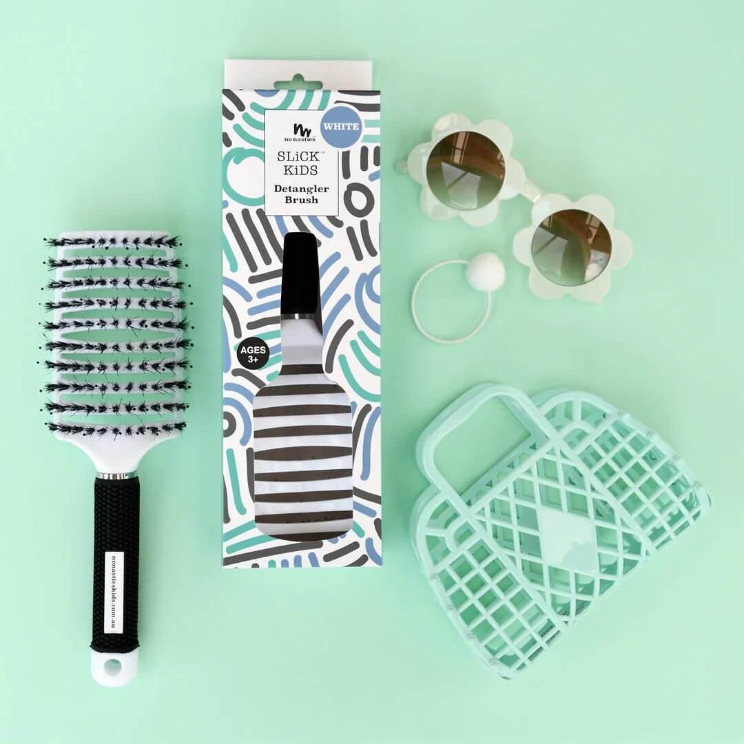 No Nasties Detangler Brush - Aqua