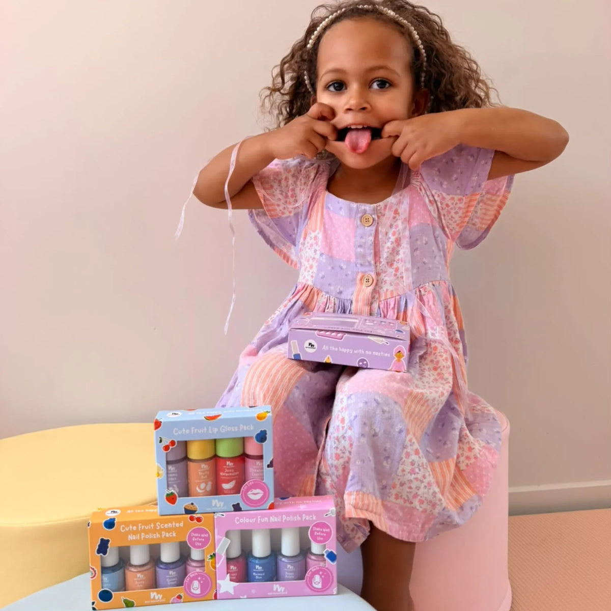 No Nasties Cute Fruit Scented 4 Pack Nail Polish Gift Set