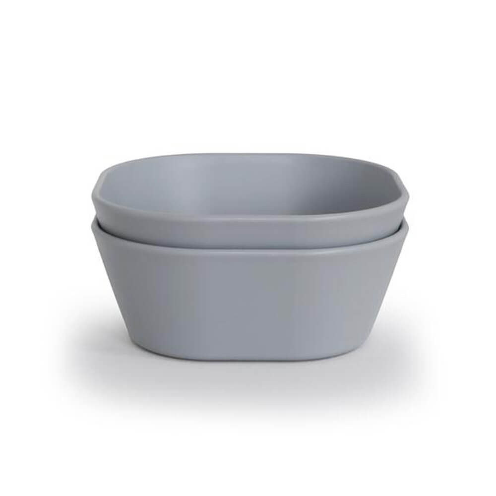 Mushie Set of 2 Square Dinner Bowls - Cloud