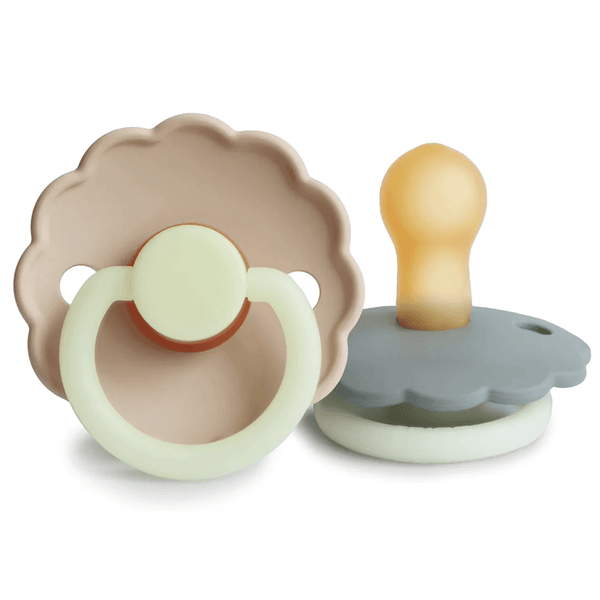 Frigg Pacifier - Latex - Daisy Night French Grey/Croissant