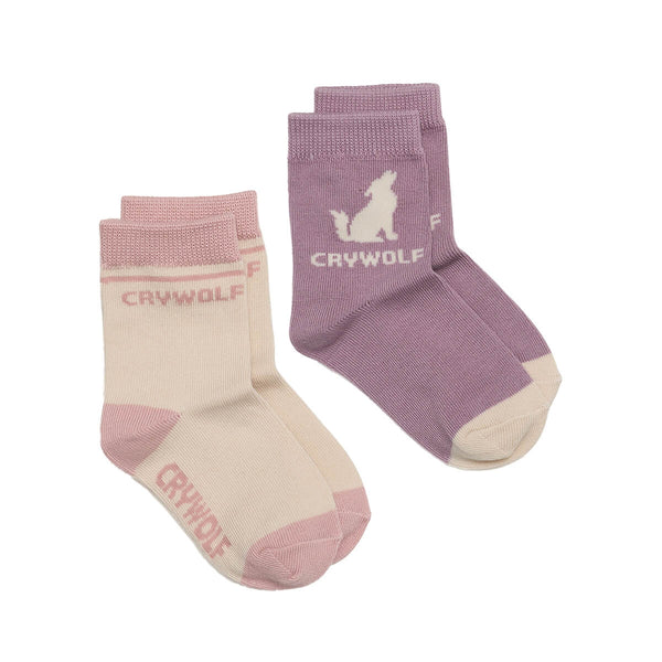 Crywolf Socks 2 Pack - Lilac/Blush