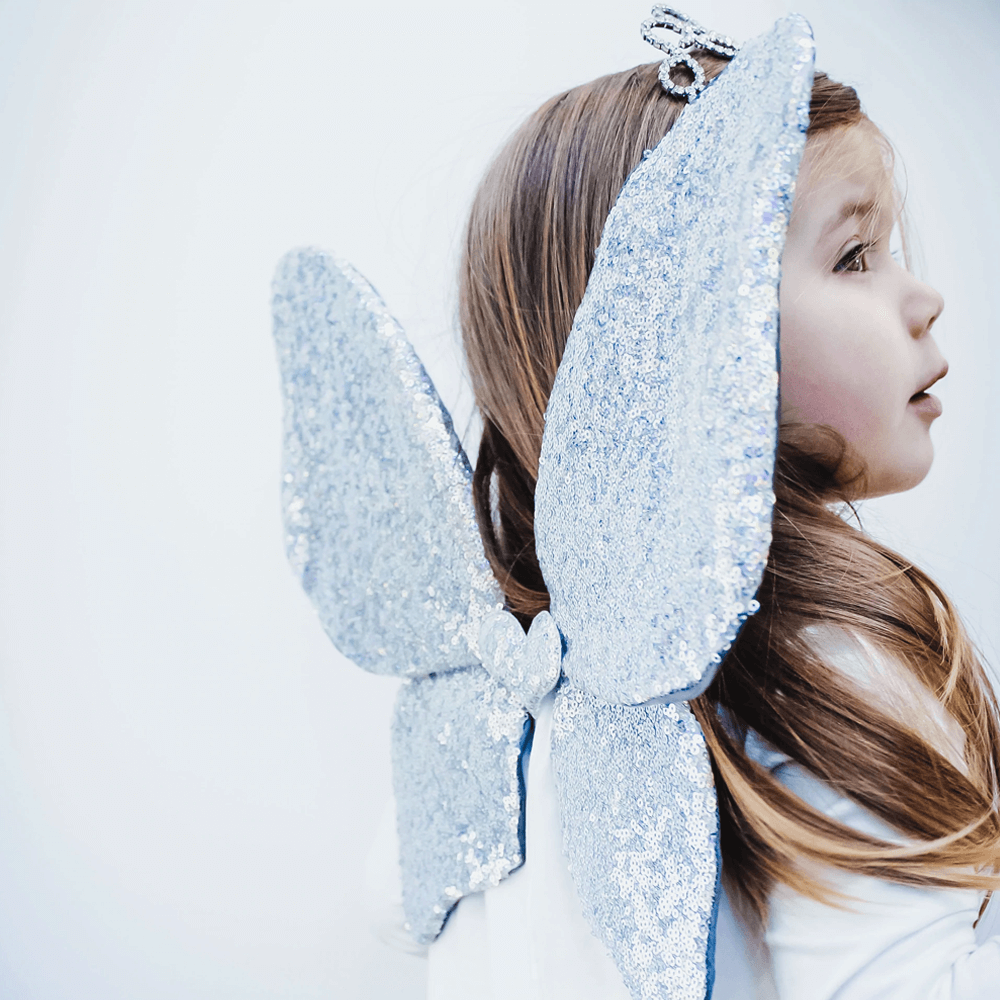 Mimi & Lula Sparkle Sequin Wings - Silver