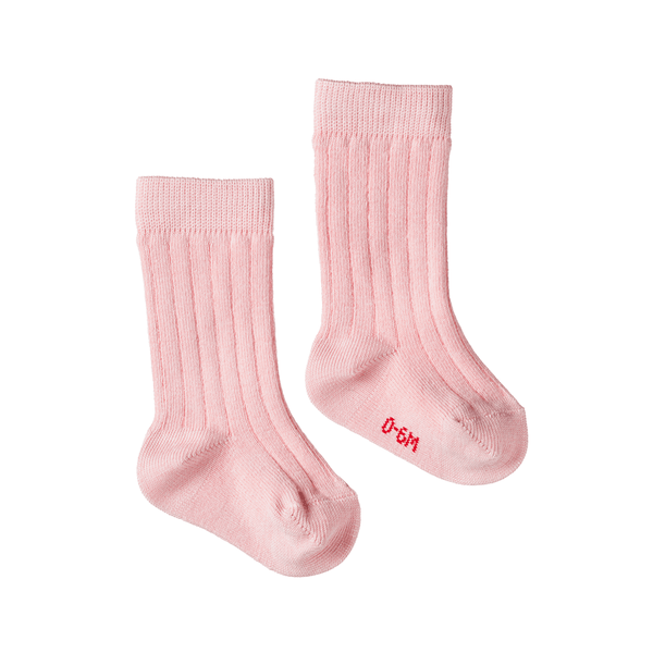 Nature Baby Cotton Rib Socks - Rosebud