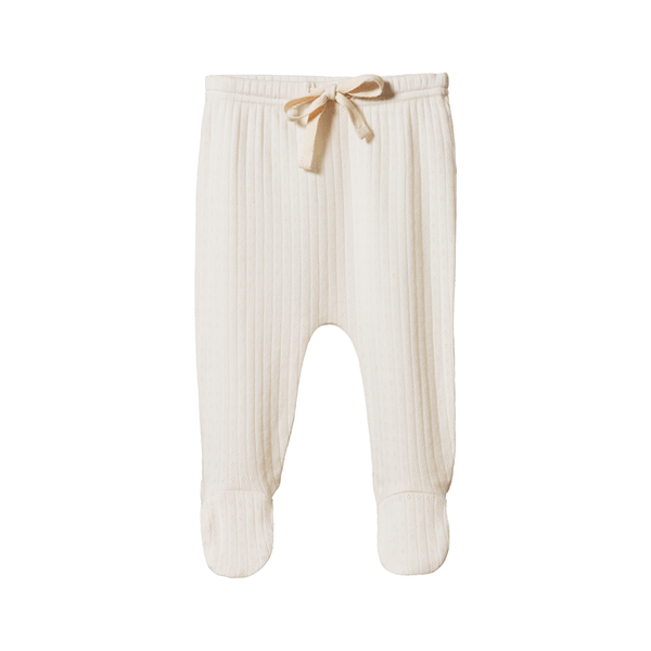 Nature Baby Cotton Footed Romper - Pointelle
