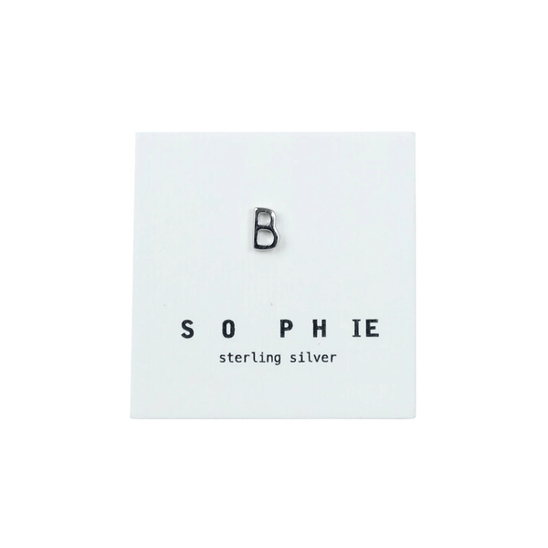 Sophie Store Little Letter Studs - Silver