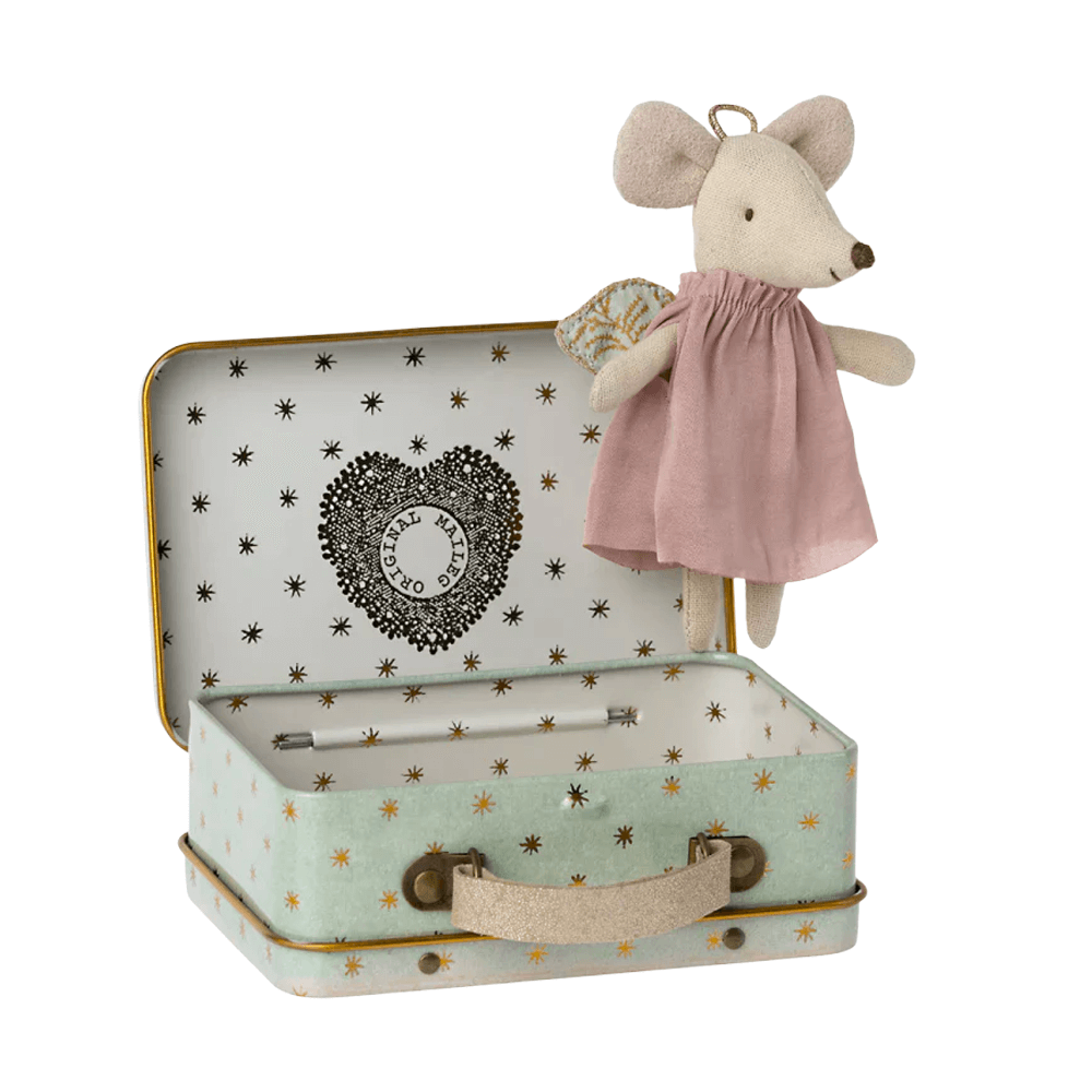 Angel Mouse In Suitcase