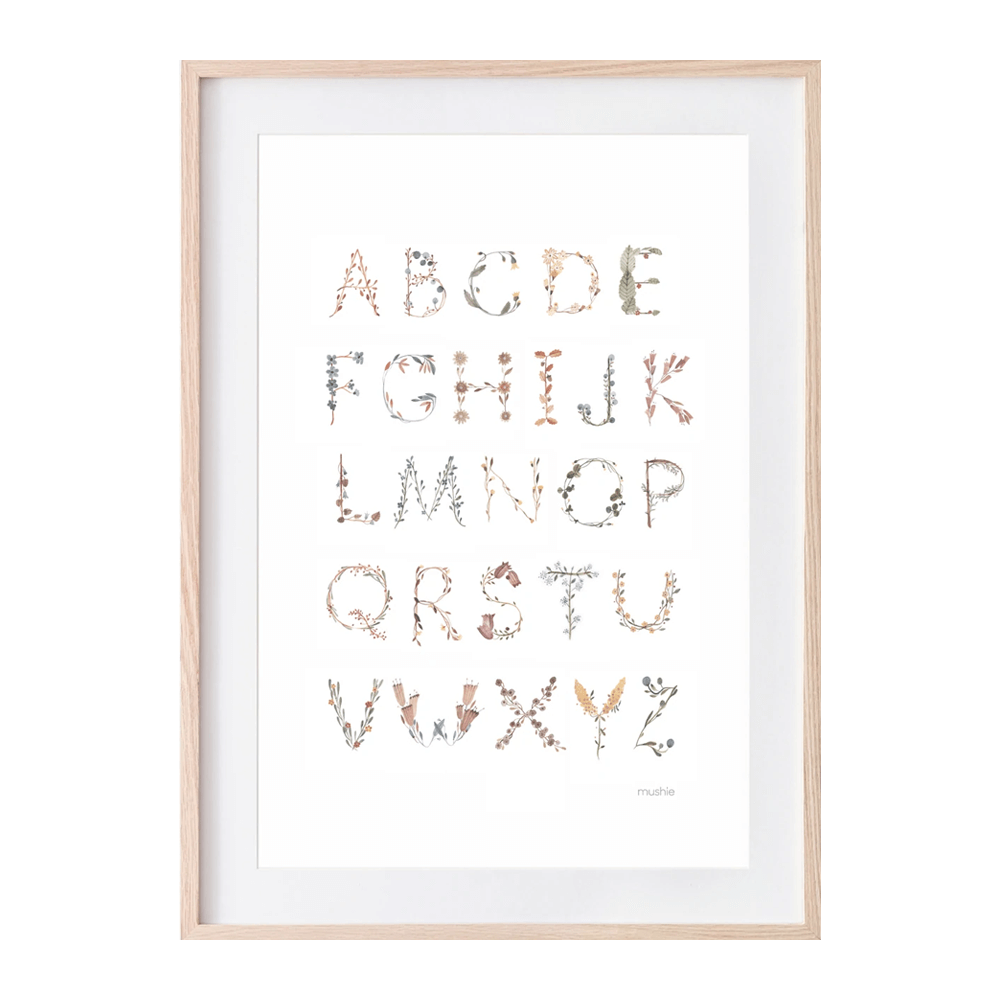 Mushie Alphabet Poster