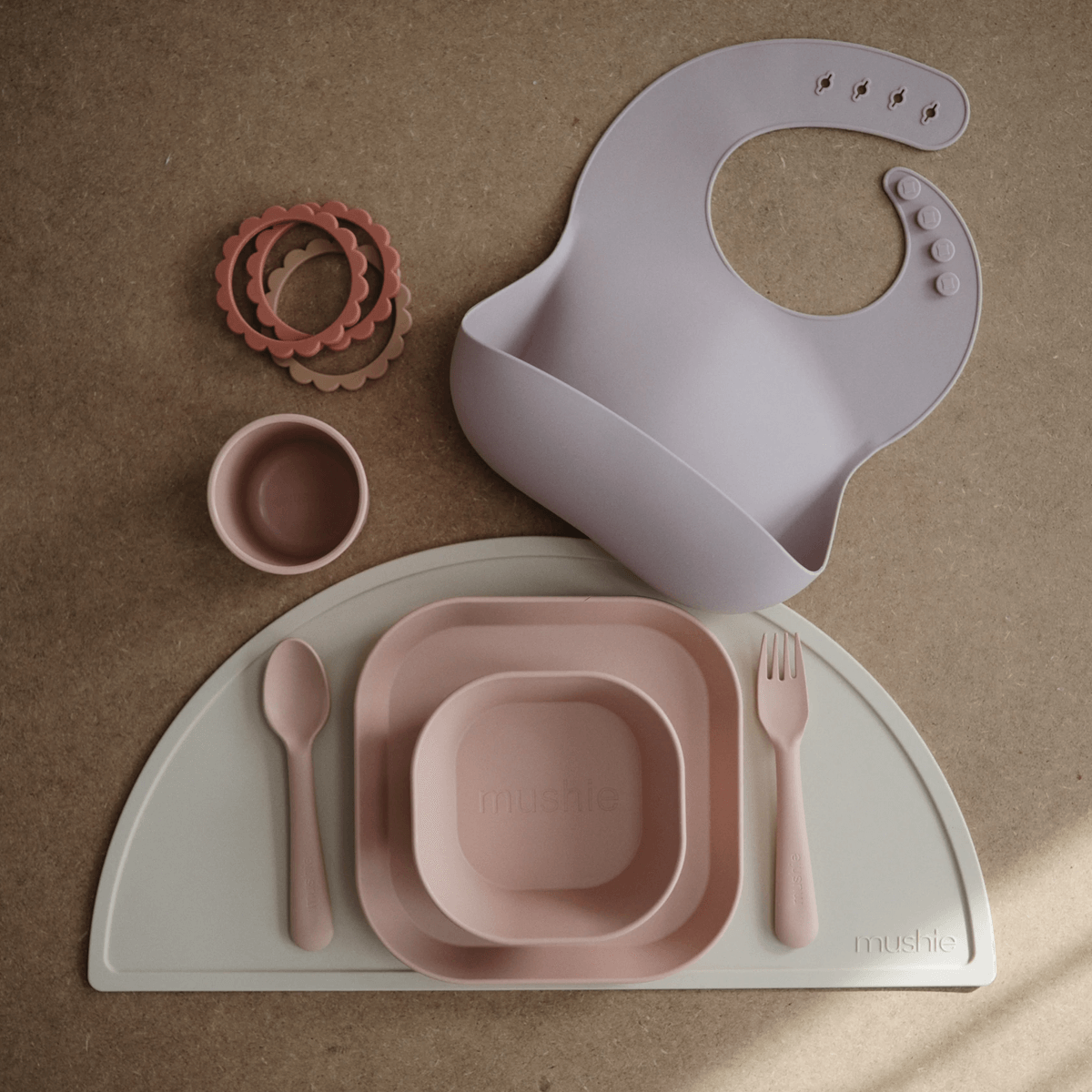 Mushie Fork & Spoon Set - Blush