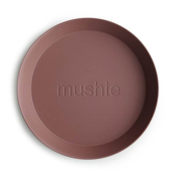 Mushie Round Dinner Plates - Woodchuck