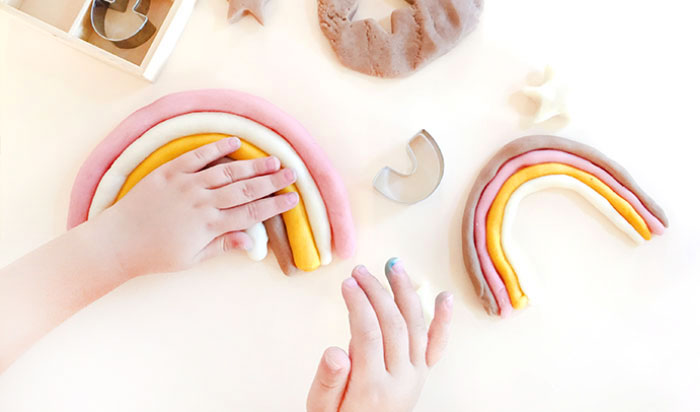 Natural Dye Rainbow Dough