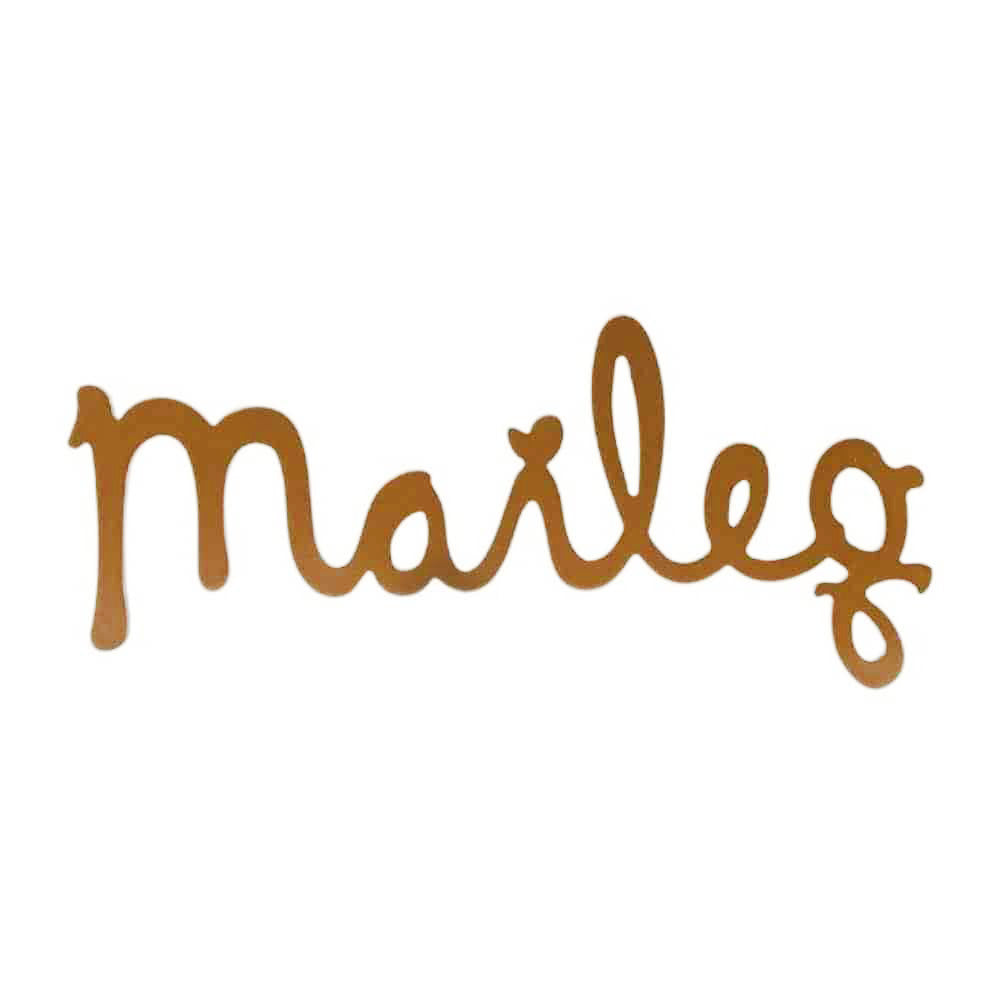 Maileg Wooden Logo Sign - Golden