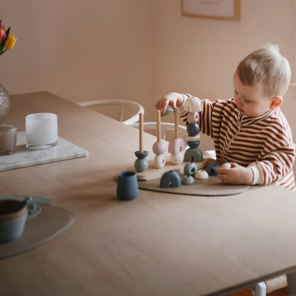 Mushie Wooden Multi Shape Stacker - Original