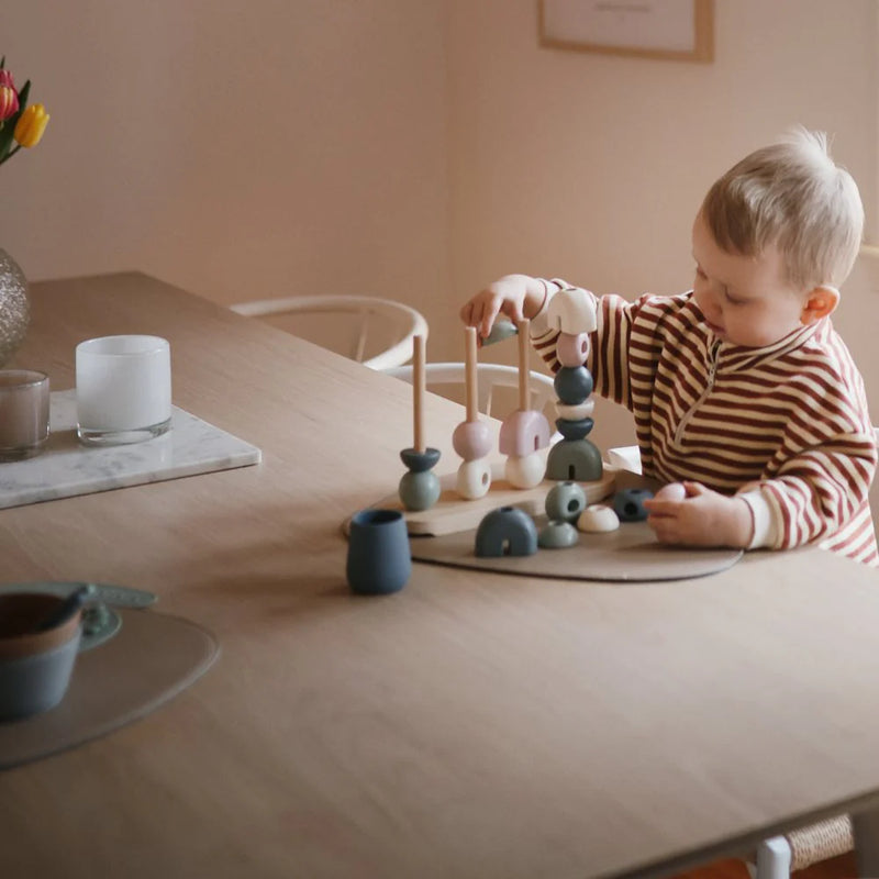 Mushie Wooden Multi Shape Stacker - Original