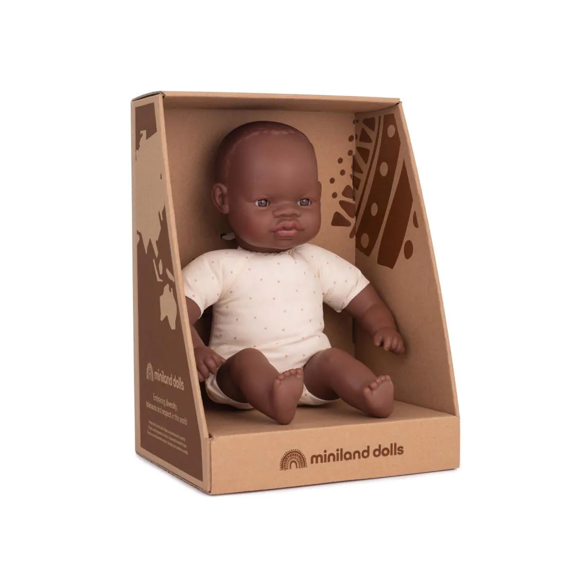Miniland Soft Body Doll - African 32cm