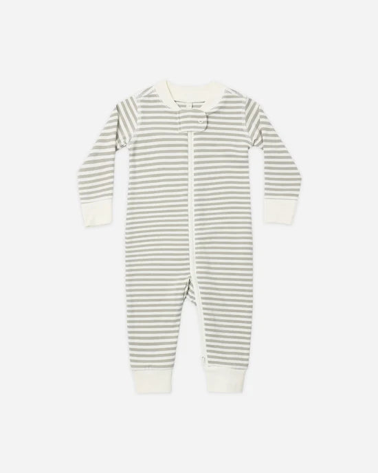 Zip Long Sleeve Sleeper - Laurel Stripe