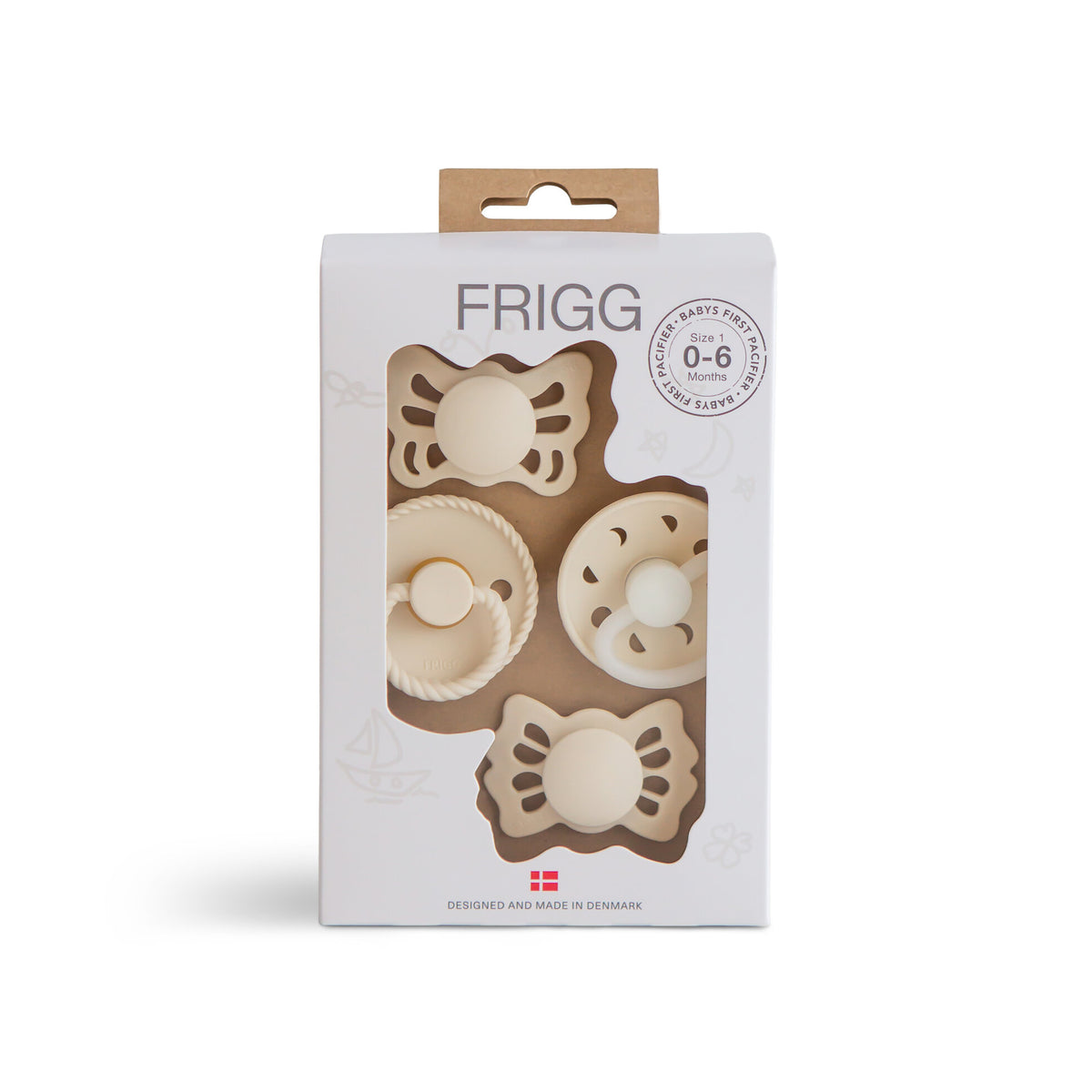 Frigg Baby's First Pacifier Moonlight Sailing- Cream