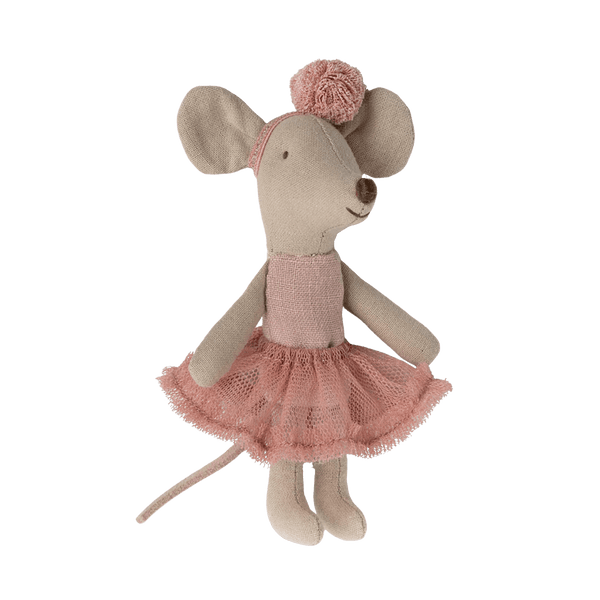 Maileg Little Sister Ballerina Mouse Rose