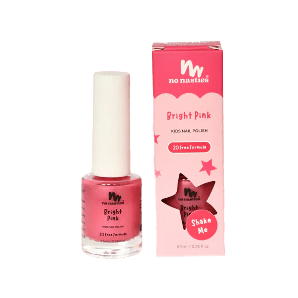 No Nasties Natural Kid's Water-Based Kids Nail Polish - Bright Pink