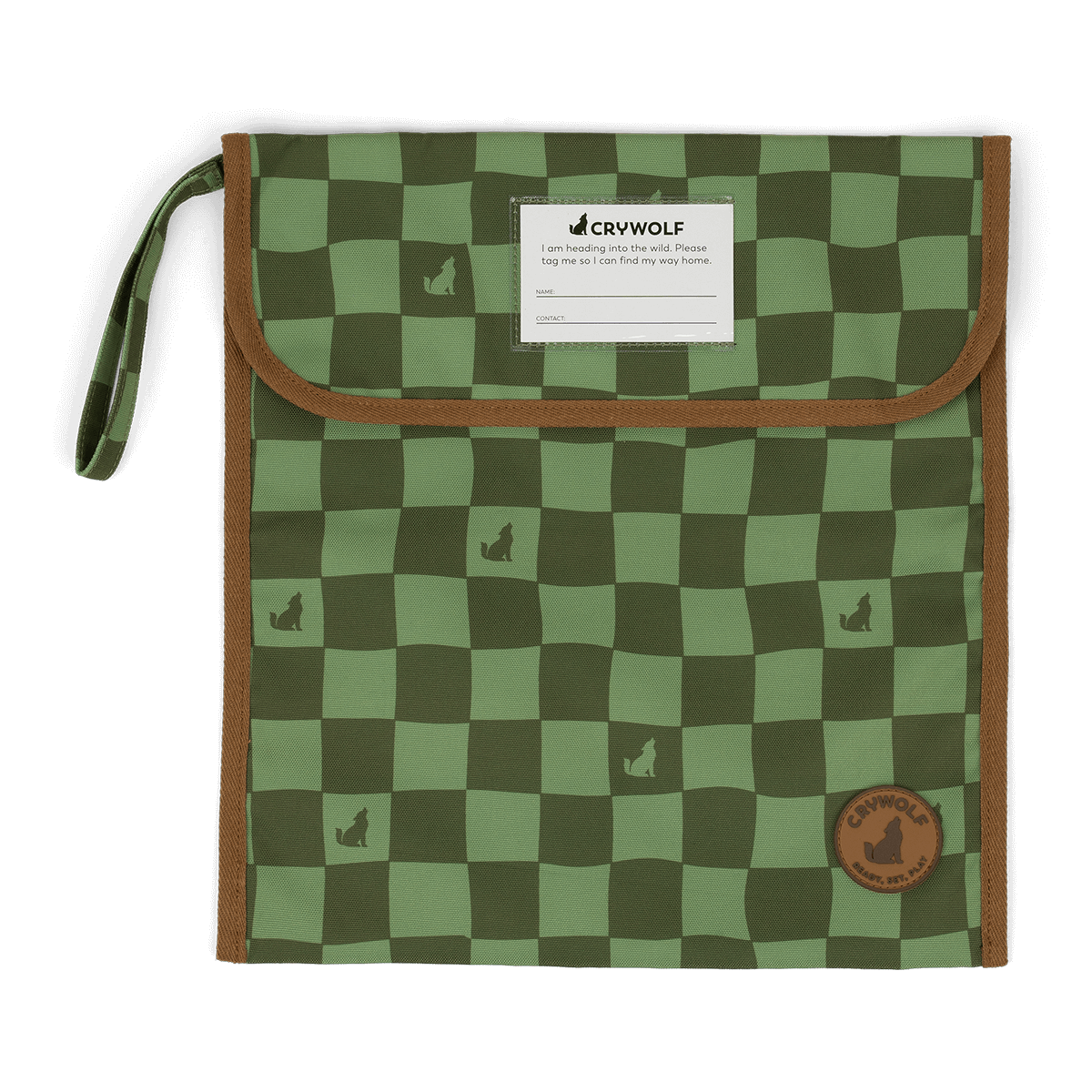 Crywolf Book Bag - Green Check
