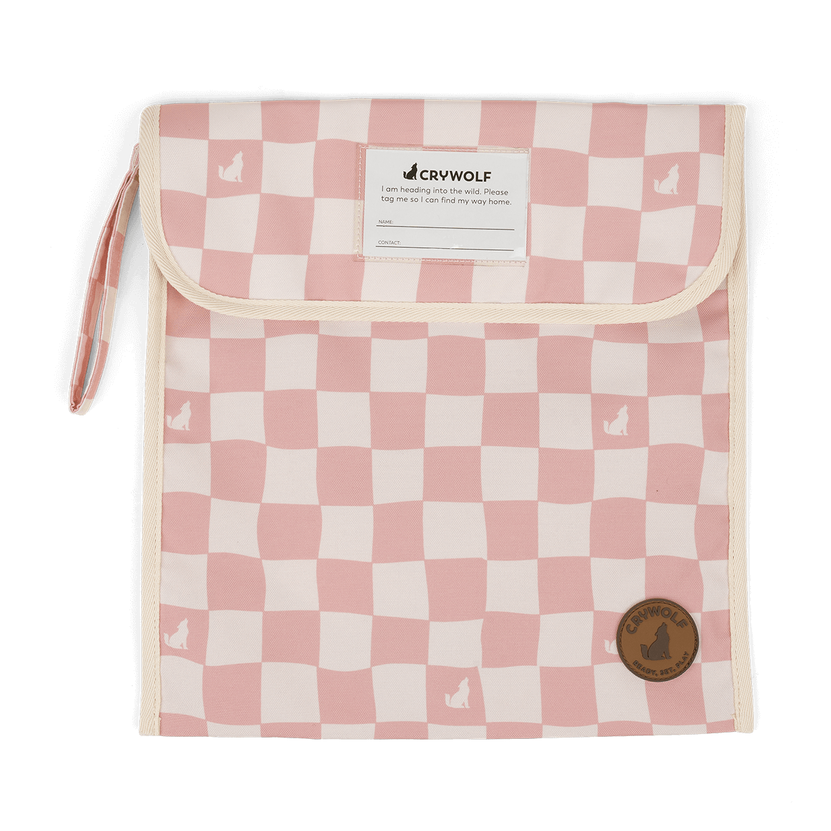 Crywolf Book Bag - Pink Check
