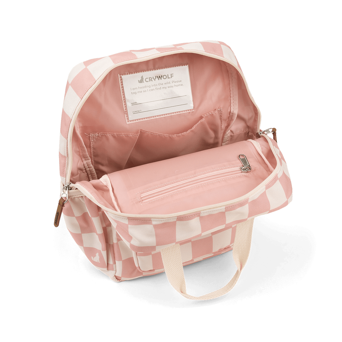 Crywolf Mini Backpack - Pink Check