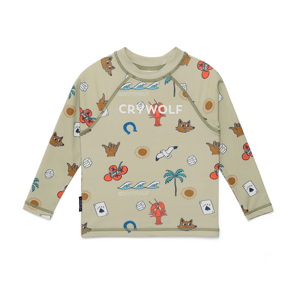 Crywolf Baby Rash Vest - Lucky Days Sage