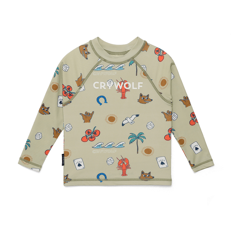 Crywolf Baby Rash Vest - Lucky Days Sage