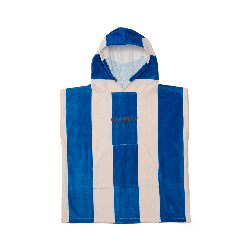 Crywolf Hooded Towel - Deep Sea Stripe