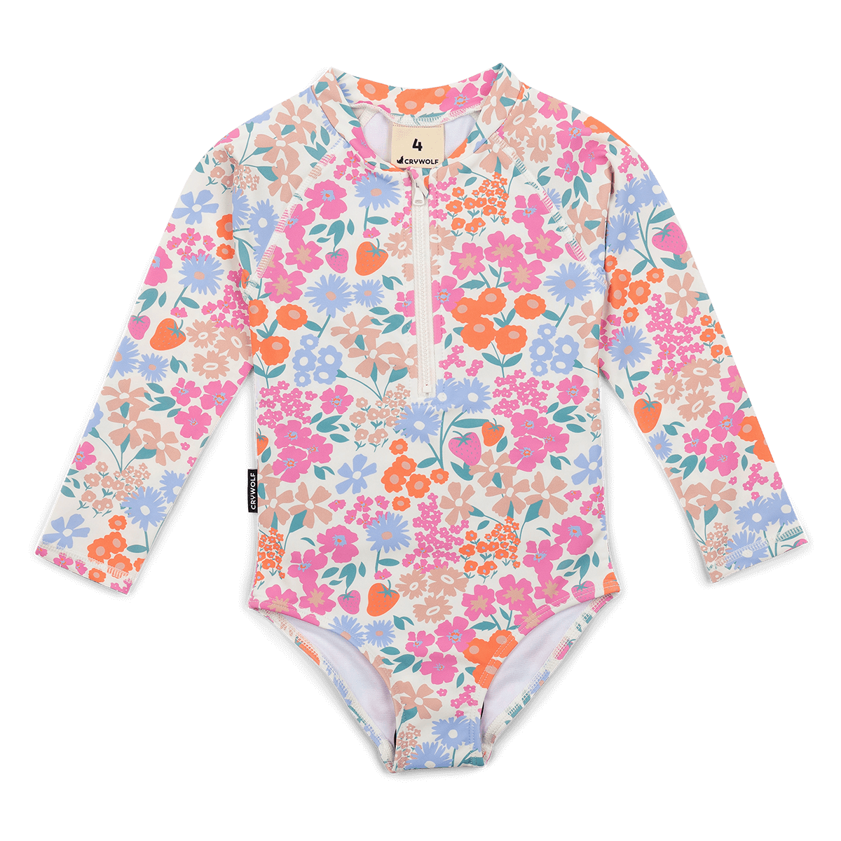 Crywolf Long Sleeve Swimsuit - Berry Garden