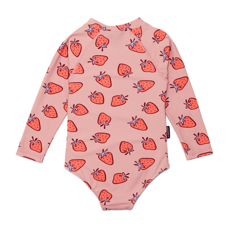 Crywolf Long Sleeve Swimsuit - Strawberry Splash