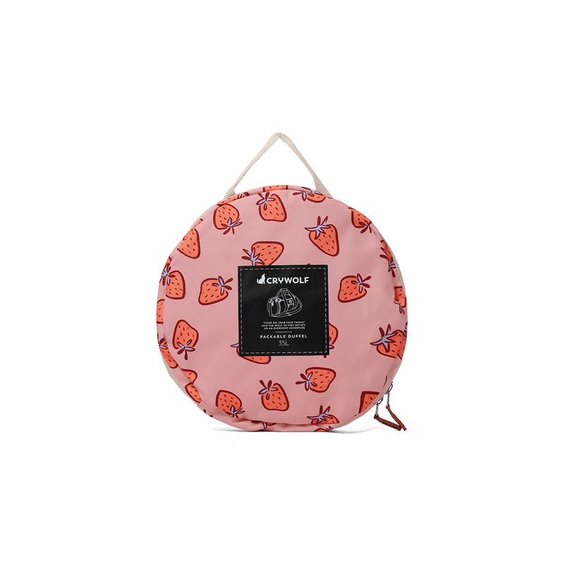 Crywolf Packable Duffel - Strawberry Splash