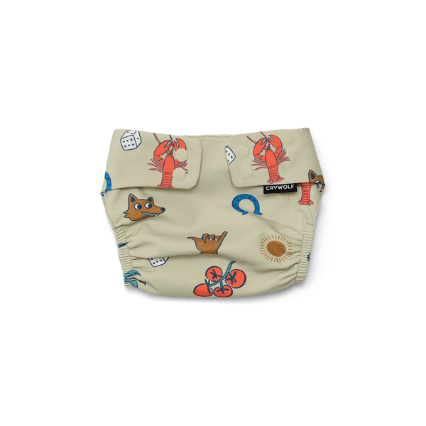 Crywolf Reusable Swim Nappy - Lucky Days Sage