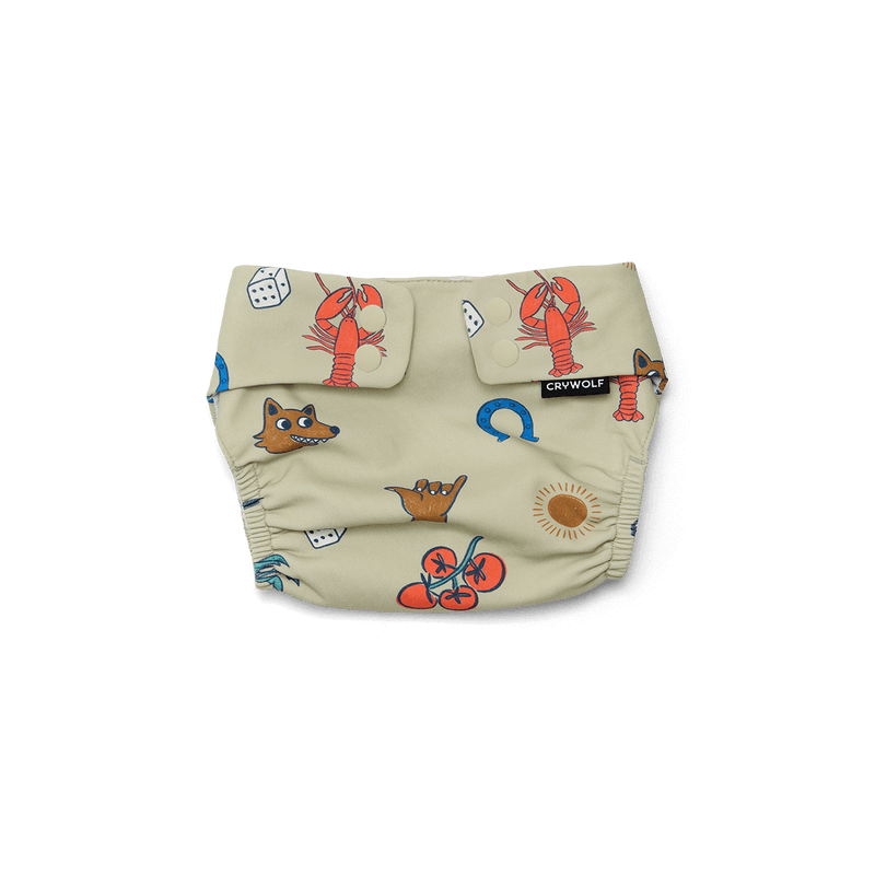 Crywolf Reusable Swim Nappy - Lucky Days Sage