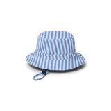 Crywolf Reversible Bucket Hat - Sky Blue Stripe