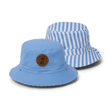 Crywolf Reversible Bucket Hat - Sky Blue Stripe
