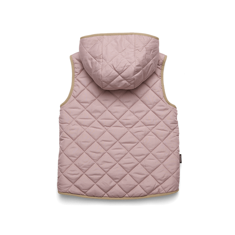 Crywolf Reversible Yeti Vest - Blush/Camel