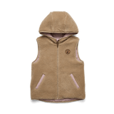 Crywolf Reversible Yeti Vest - Blush/Camel