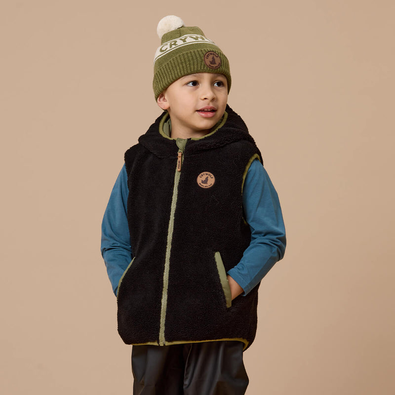 Crywolf Reversible Yeti Vest - Fern/Black