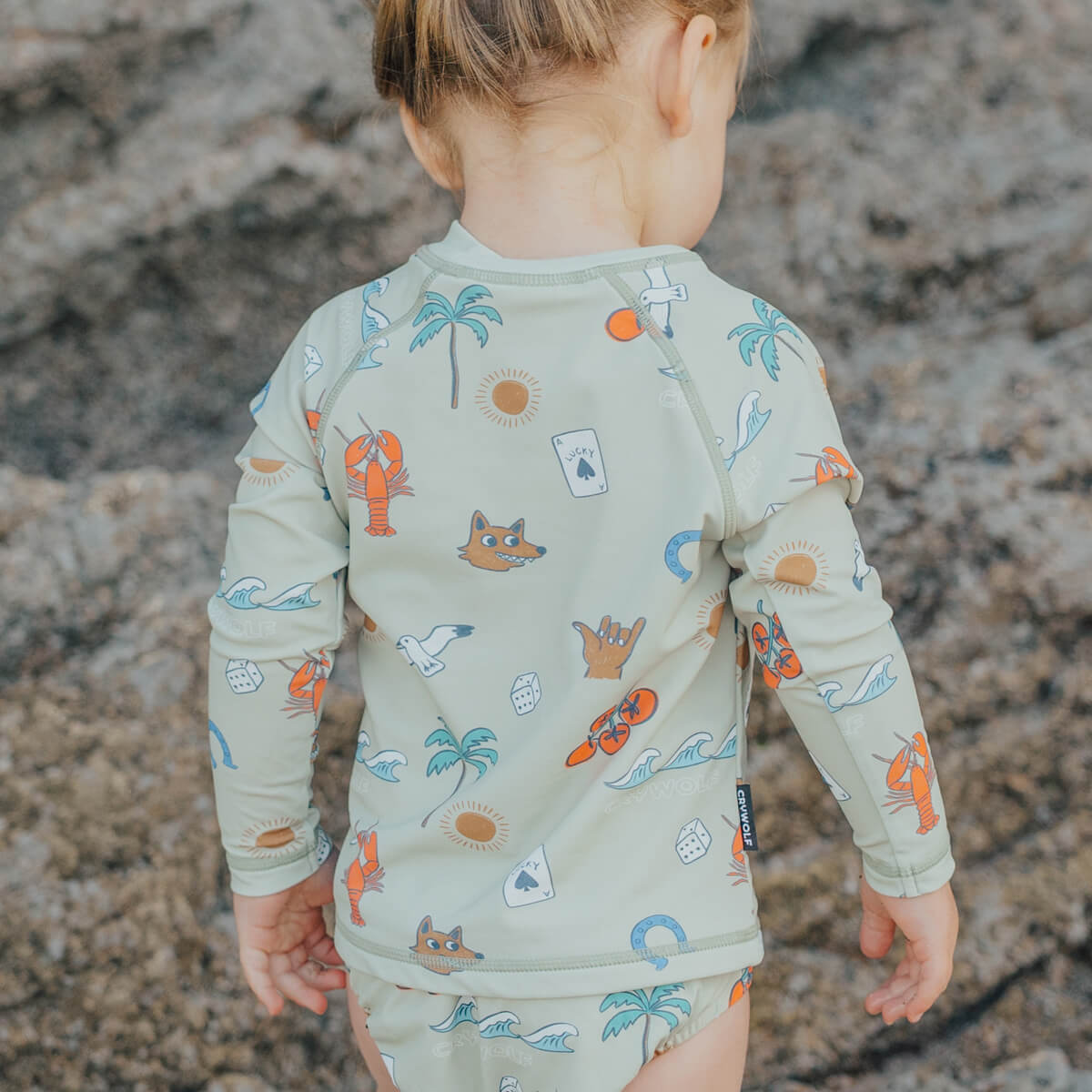 Crywolf Baby Rash Vest - Lucky Days Sage