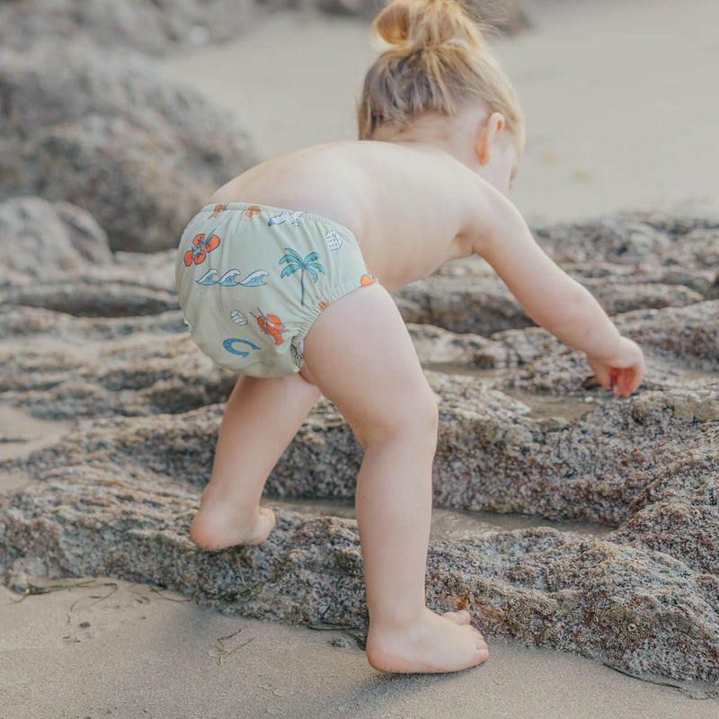 Crywolf Reusable Swim Nappy - Lucky Days Sage